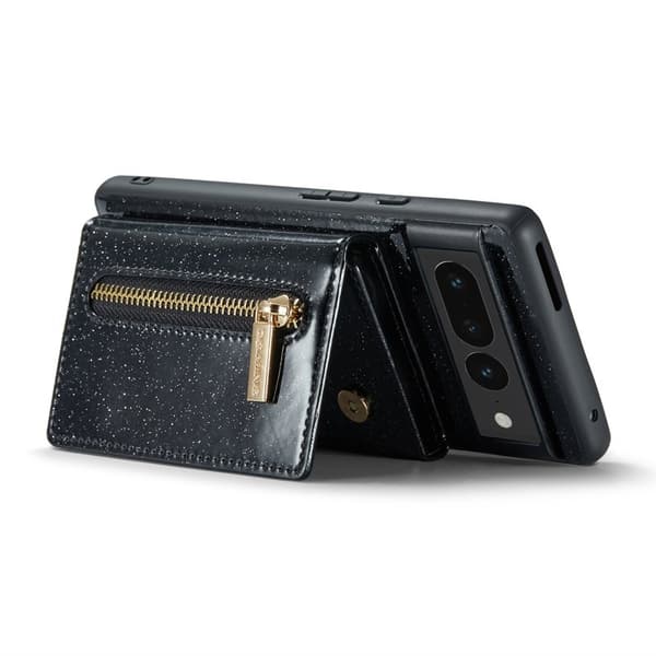 DG.MING M3 Series Konstläder Plånboksfodral för Google Pixel 7 Pro 5G Svart