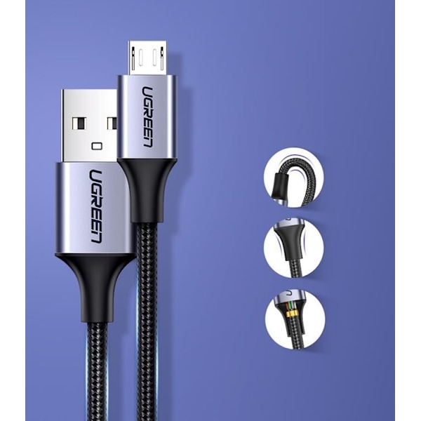 Ugreen Micro USB Kabel 1m - Grå