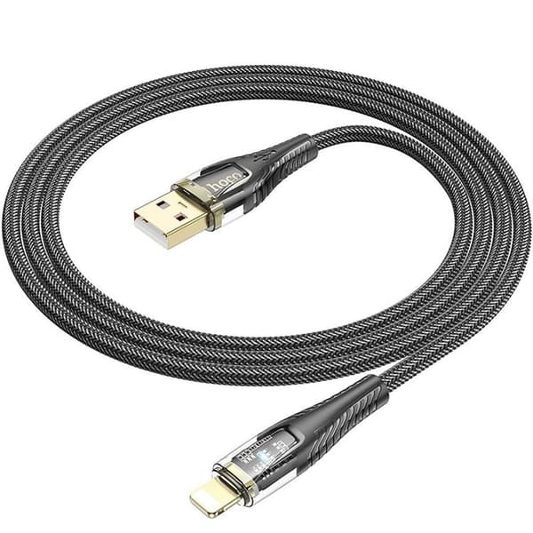 HOCO USB-A till Lightning Kabel 2.4A 1.2m U121 - Svart Svart