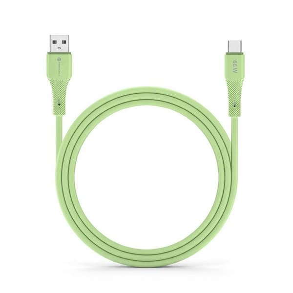 FORCELL USB-A till USB-C 66W Kabel 3A 1m QC4.0 Silikon C342 - Grön Grön