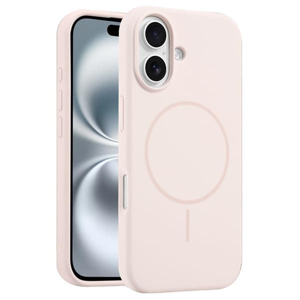 Mobilskal till iPhone 16 MagSafe Silikon Anti Drop - Rosa Rosa