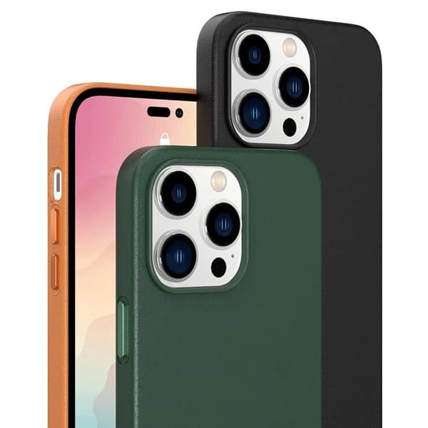 BOOM iPhone 14 Plus Cover Magsafe Ægte Læder - Grøn Grön