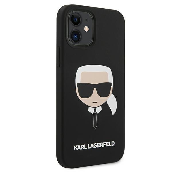 Karl Lagerfeld iPhone 12 Mini Case Silikone Karl`s Head - Sort Black