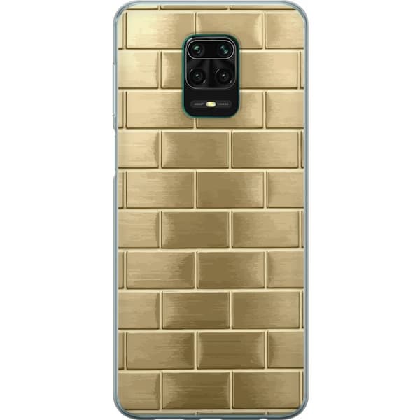 Telefontaske til Xiaomi Redmi Note 9 Pro med gyldne mursten