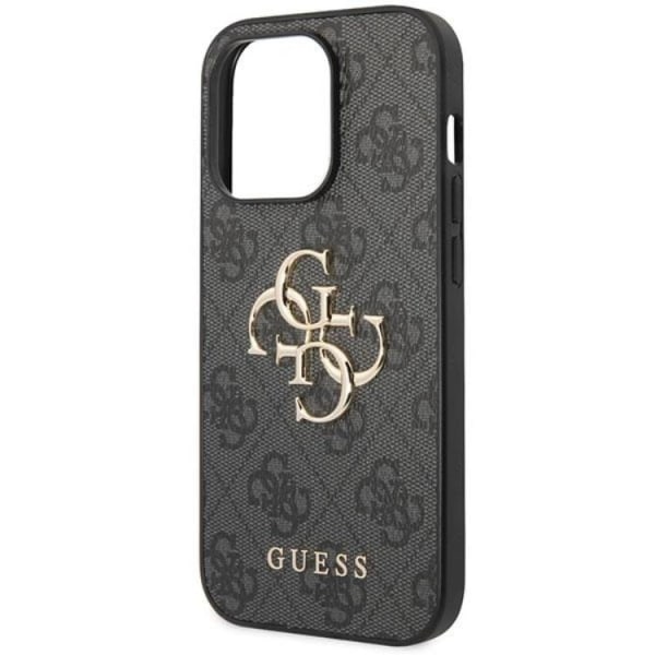 Guess iPhone 15 Pro -puhelinkuori 4G Big Metal Logo - Harmaa