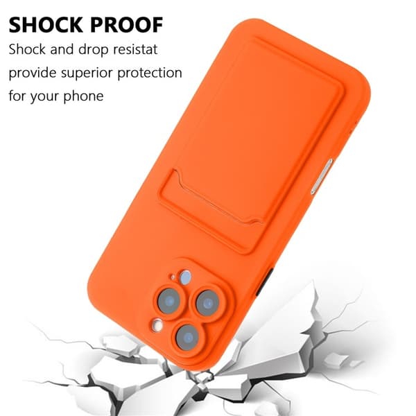 Mobilskal till iPhone 16 Pro Max Korthållare TPU - Orange Orange