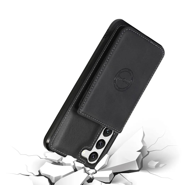 Galaxy S23 Plus Mobilskal Korthållare Kickstand - Svart Svart