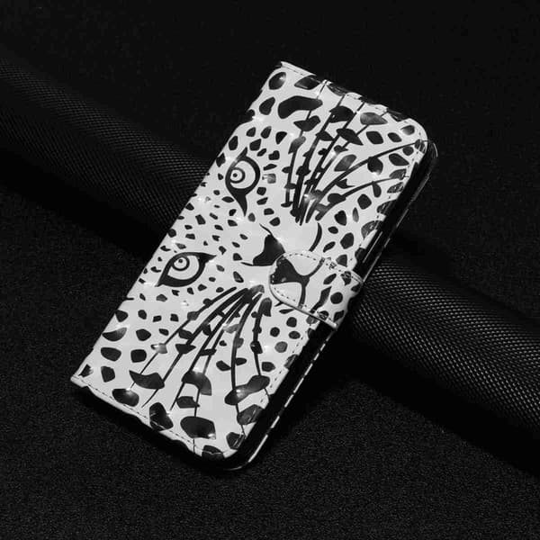 Plånboksfodral för Samsung Galaxy S26 Plus 3D-mönster Konstläder - Leopardhuvud