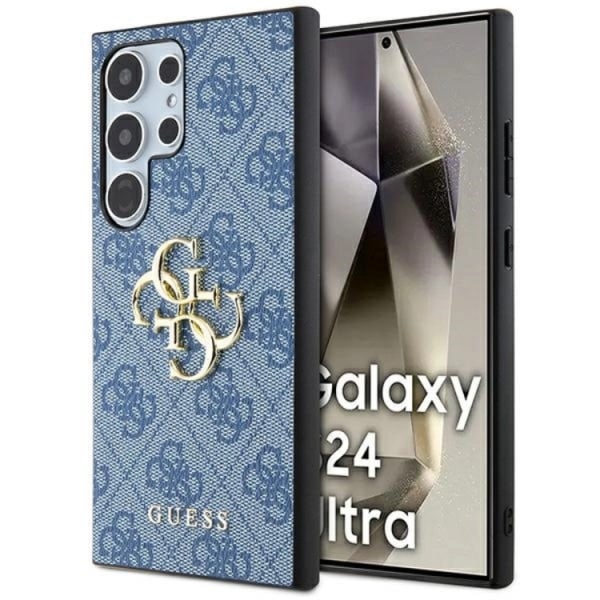 Guess Galaxy S24 Ultra Mobile Cover 4G iso metallilogo - sininen