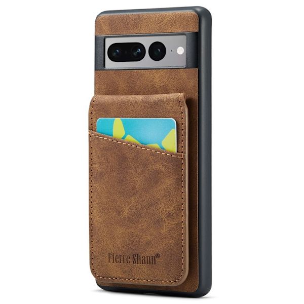 FIERRE SHANN Google Pixel 8 Pro Fodral PU+TPU - Brun