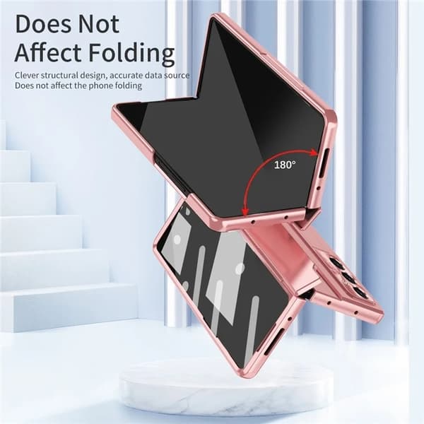Mobilskal till Galaxy Z Fold7 5G med Skärmskydd Hinge - Rosa Rosa