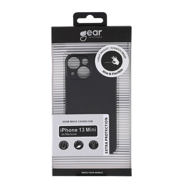 GEAR-matkapuhelinkotelo Ultra Slim Semi iPhone 13 Mini - musta