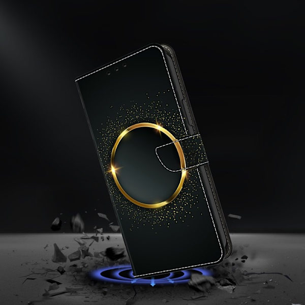 Samsung Galaxy S26 Plånboksfodral Konstläder - Guld Ring