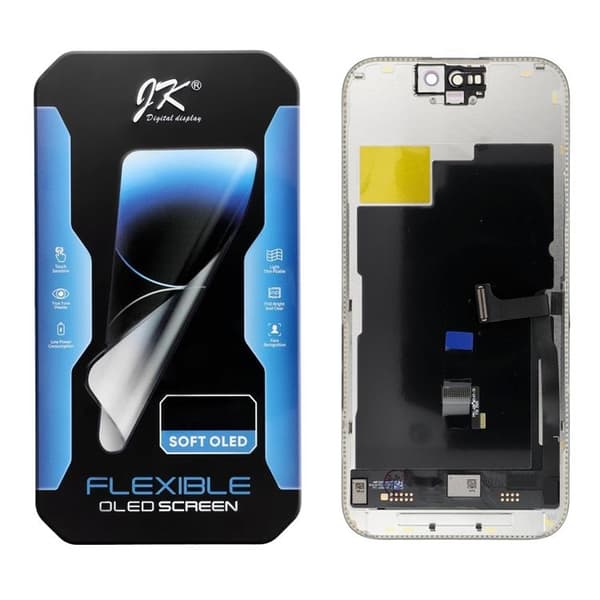 iPhone 15 Pro Skärm med LCD-display JK HARD OLED Byt IC Svart