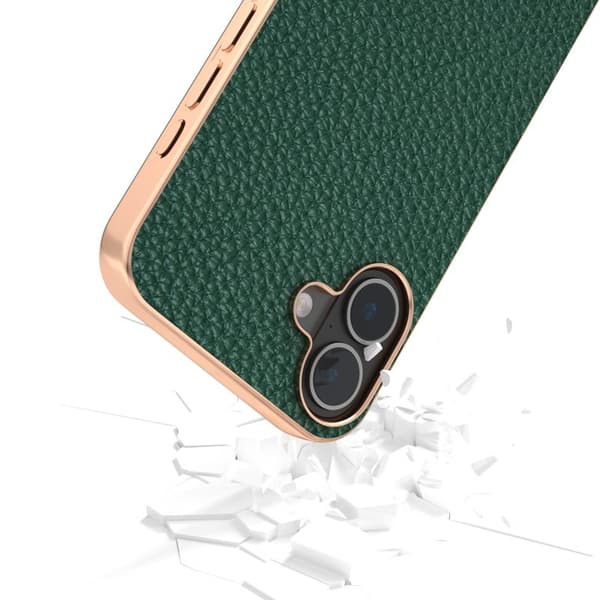 ABEEL Mobilskal till iPhone 16 Plus Star Series Grön Äkta Läder