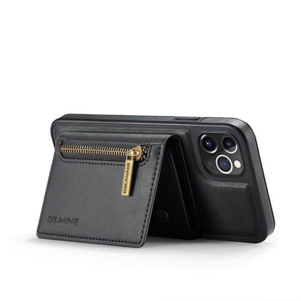 DG.MING M5 Series iPhone 11 Pro Max Plånboksfodral Konstläder - Svart