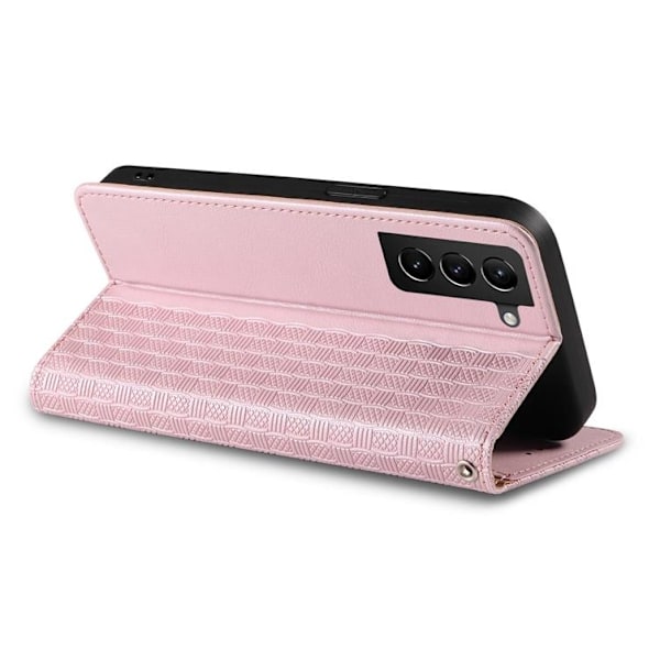 Galaxy S22 Plus Plånboksfodral Magnet Strap - Rosa