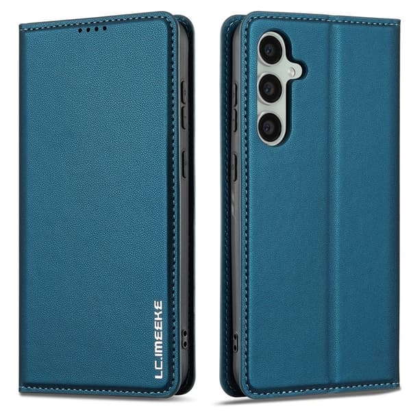 LC.IMEEKE L1 Series Samsung Galaxy S24+ Plånboksfodral Konstläder - Blå