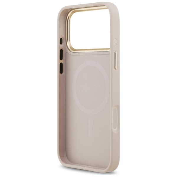 Guess Mobilskal till iPhone 17 Pro Max Magsafe Stripe - Rosa Rosa