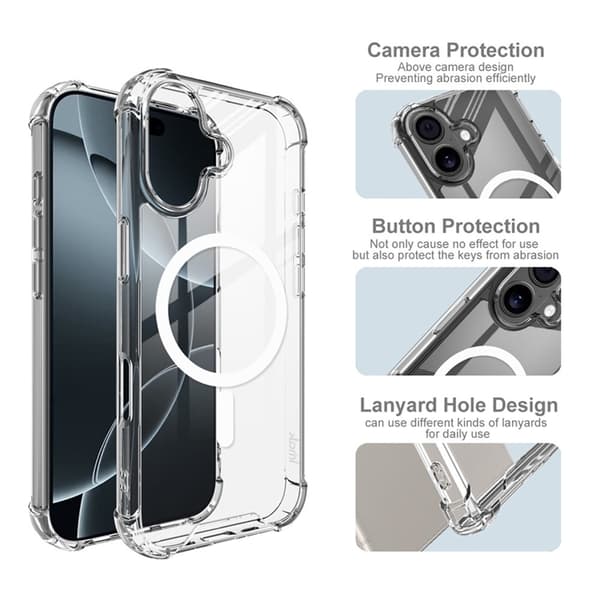 IMAK Mobilskal till iPhone 17 MagSafe Shockproof - Clear Transparent