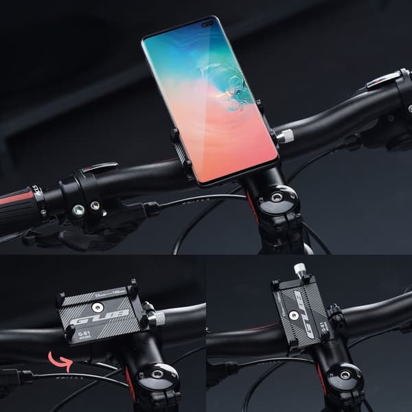 Mobilholder til cykel GUB G81 Aluminium Sort Black