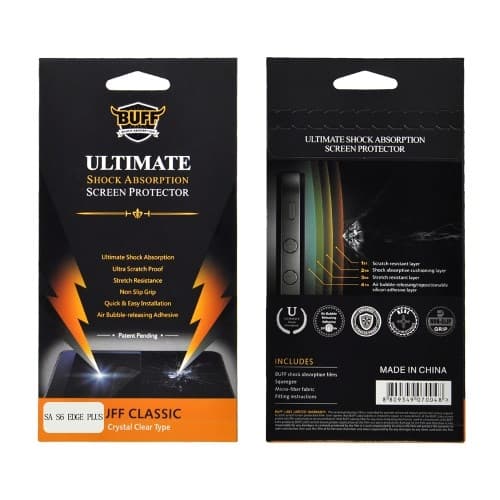 Buff Ultimate Anti-Shock skärmskydd till Samsung Galaxy S6 Edge Plus Transparent