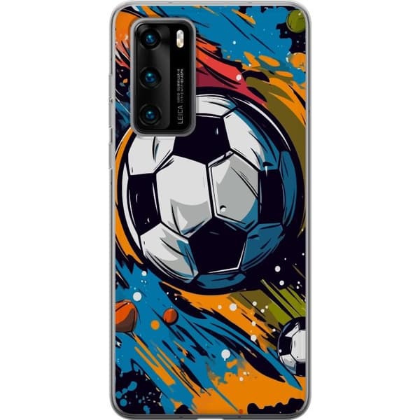 Mobilskal till Huawei P40 med Fotbollar