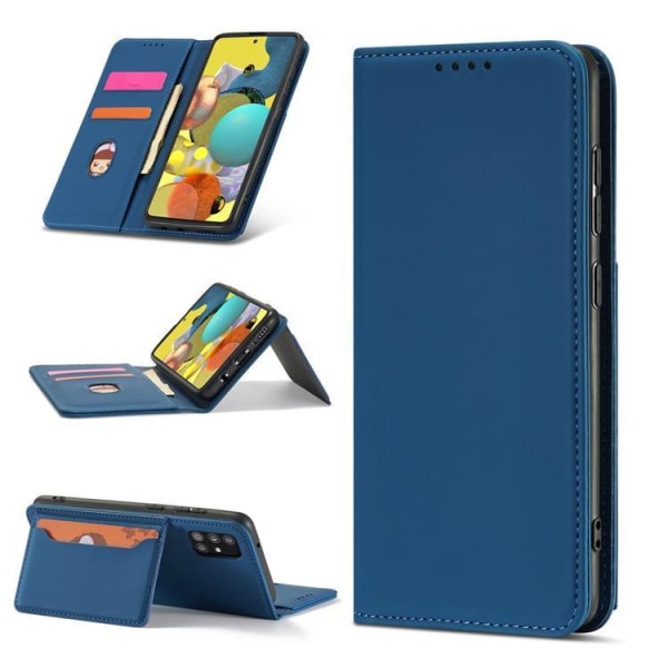Xiaomi Redmi Note 11 Magnet Stand Wallet Case - Blå