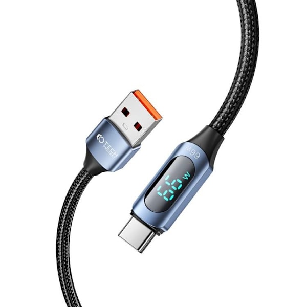 Tech-Protect USB-C till USB-A kabel Ultraboost LED 1m - Blå
