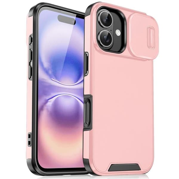 Mobilskal till iPhone 17 Slide Kamera - Rosa Rosa