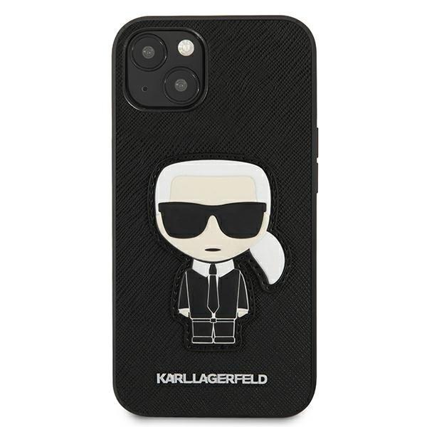 Karl Lagerfeld Saffiano Iconic Karl`s Patch Cover iPhone 13 mini Black
