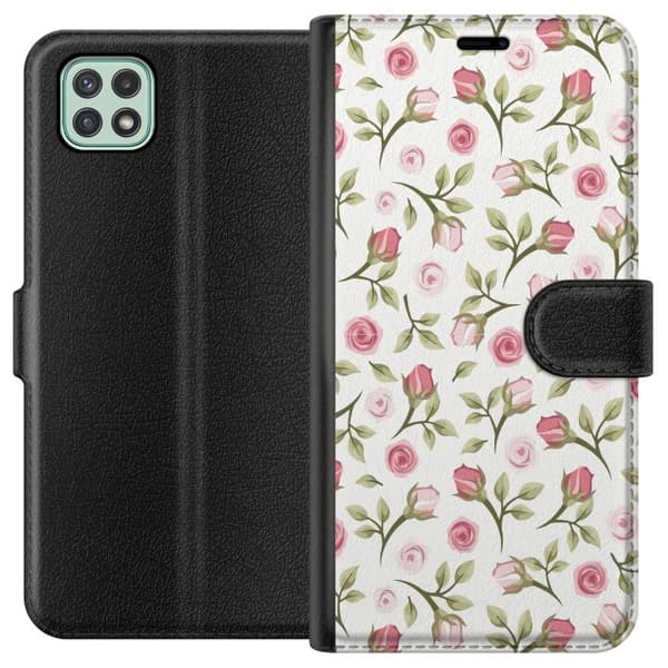 Plånboksfodral till Samsung Galaxy A22 5G med Blommigt