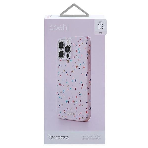 UNIQ Coehl Terrazzo Skal iPhone 13 / 13 Pro - Rosa Rosa