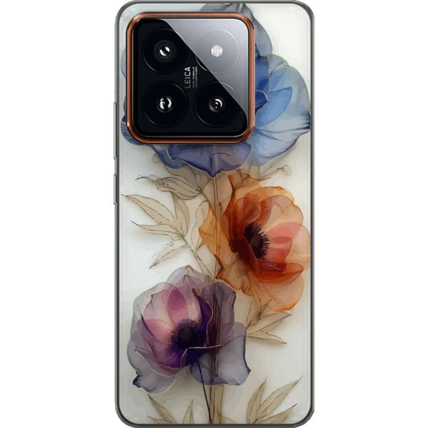 Mobilcover til Xiaomi 14 Pro med Silke Blomster