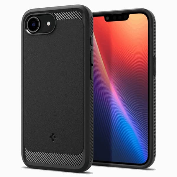 Spigen Telefontaske til iPhone 16e Magsafe Rugged Armor - Matt Sort Svart