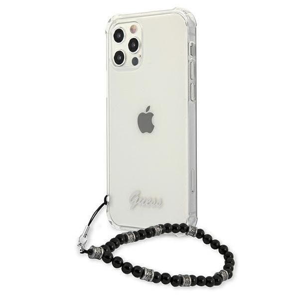 Guess iPhone 12 Pro Max Skal Sort Pearl - Transparent Black