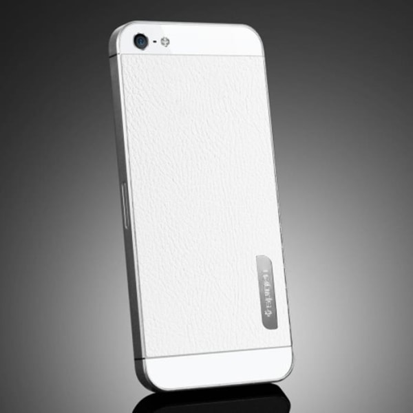 Spigen Skin Guard Leather Skin till Apple iPhone 5/5S/SE (Vit) + Vit