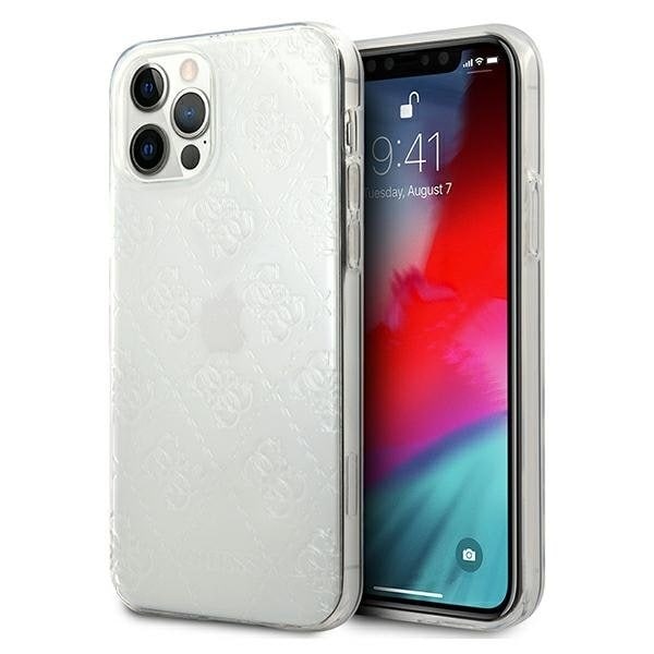 Guess Skal iPhone 12 & 12 Pro 3D Pattern Collection - Transparent Transparent