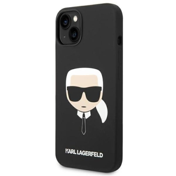 Karl Lagerfeld iPhone 14 Plus Skal Magsafe Silicone - Musta