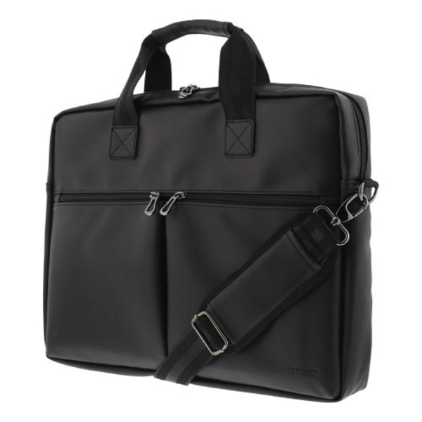 Laptoptaske i kunstlædertaske op til 15,6" - Sort Black