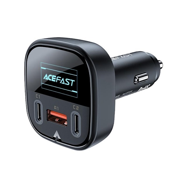 Acefast Power Billaddare 101W USB Till  2x Typ-C - Svart Svart