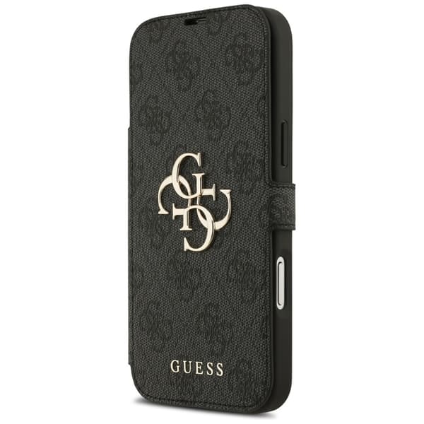 Guess iPhone 17 Pro Plånboksfodral Metal Logo - Svart Svart