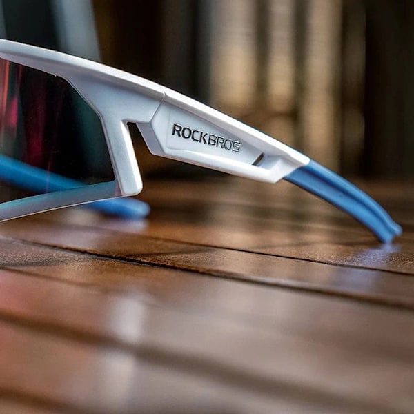 Rockbros polariserande Cykelglasögon - Vit Vit