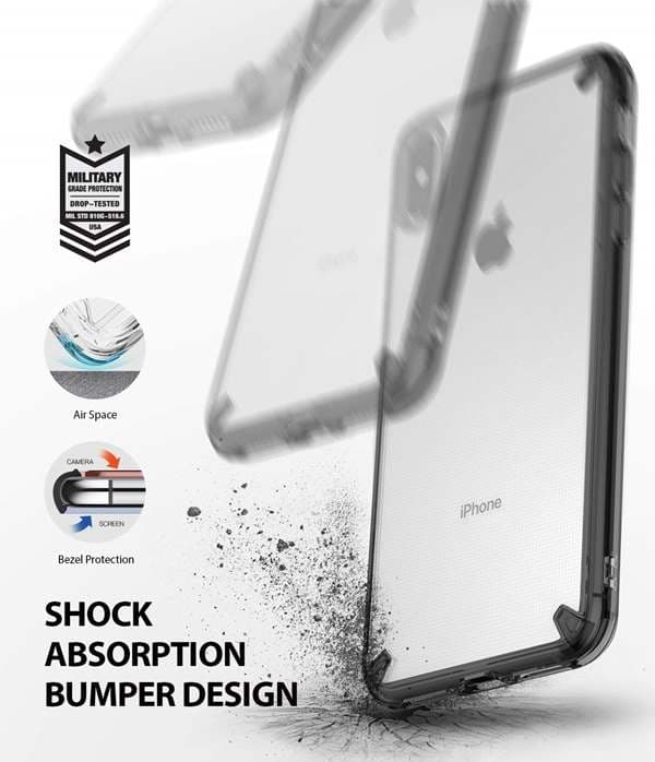 Ringke Fusion Stødabsorberende Taske til iPhone XS Max - Grå Grey