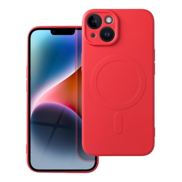 iPhone 14 Magsafe -suojus silikoni - punainen