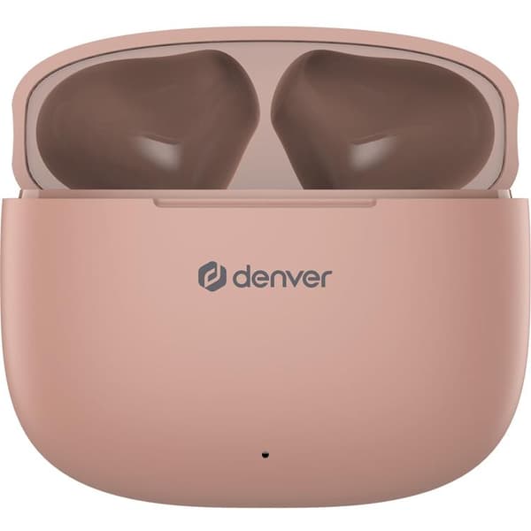 DENVER TWE-48DR Trådlös Bluetooth Hörlur med Laddetui Rosa