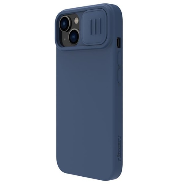 Nillkin iPhone 15 Plus Mobilskal CamShield Silky Silikon - Blå