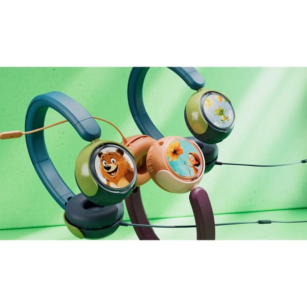 PHILIPS On-Ear Hörlurar Barn Volymbegränsning 85dB Kabel - Blågrön kristall Blå