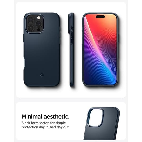 Spigen telefontaske til iPhone 16 Pro Max MagSafe Thin Fit - Metal Slate Grå