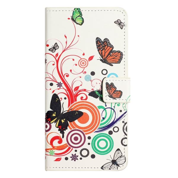 Plånboksfodral för Samsung Galaxy S26 Plus Konstläder - Vit fjäril